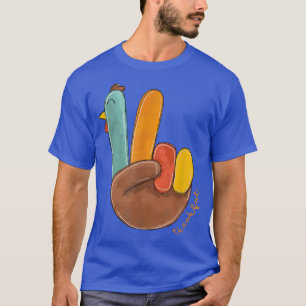 Camiseta Sinal de Mão de Paz para a Turquia, de Ação de Gra