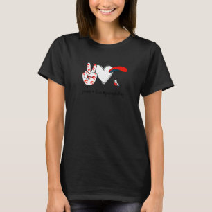 Camiseta Sinal de Mão de Paz Parapente de Paz de Paz Parape
