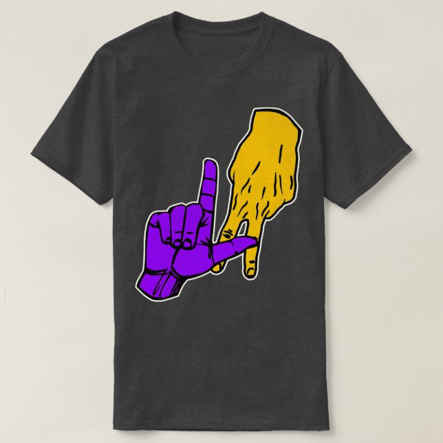 Camiseta Sinal de Mão do LAKERS (Frente do Design)