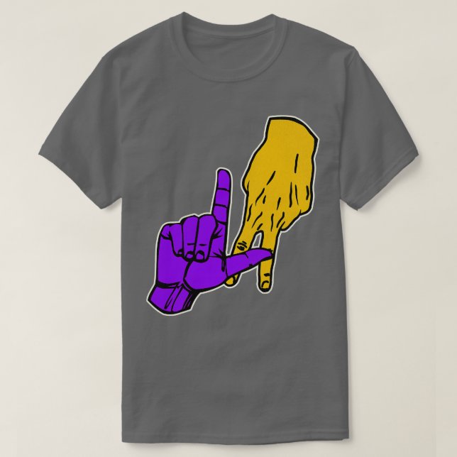 Camiseta Sinal de Mão do LAKERS (Frente do Design)