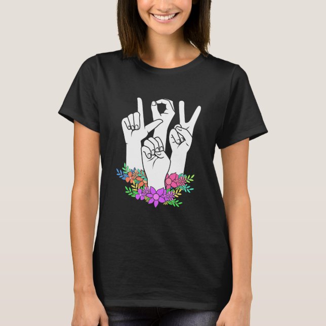 Camiseta Sinal de Mão do Professor ASL (Frente)