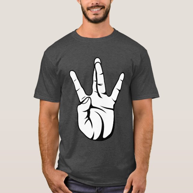 Camiseta Sinal de mão do West Side Hip Hop retrô (Frente)