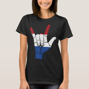 Camiseta Sinal de Mão Holandês Roots Holland Flag