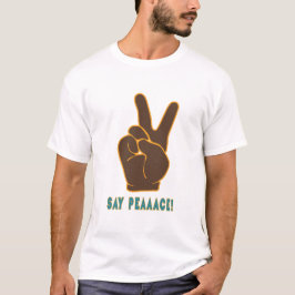 Camiseta Sinal de Mão Não Medo de Paz de Espalhamento