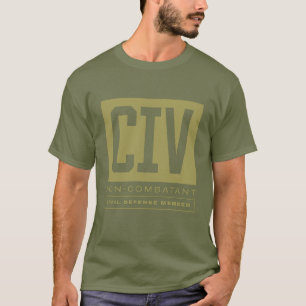 Camiseta Sinal de Marca do Membro da Defesa Civil CIV