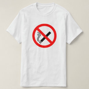 Camiseta Sinal DE NÃO Fumante - Cartaz no Reino Unido