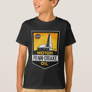 Camiseta Sinal de óleo de motor Penn Drake envelhecido