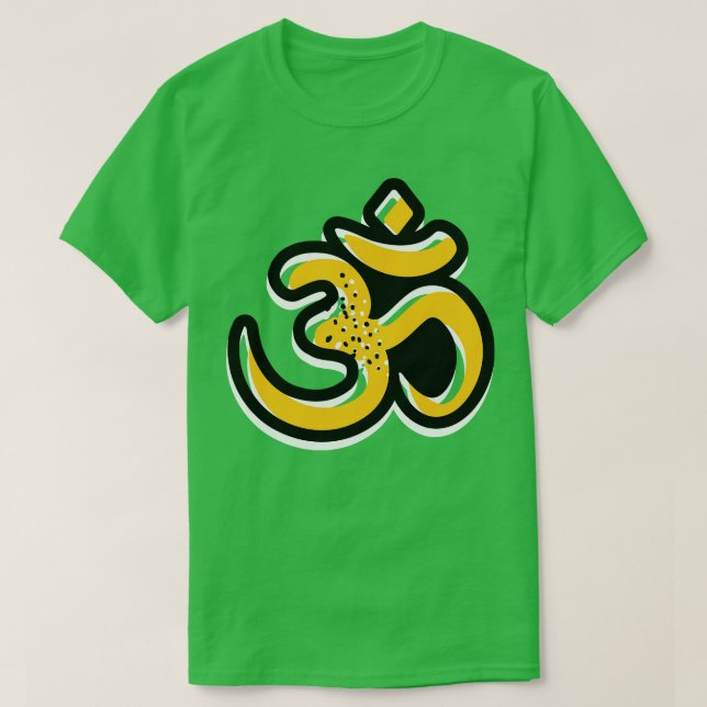 Camiseta Sinal de Om Meditação de Espiritualidade do Budism (Frente do Design)