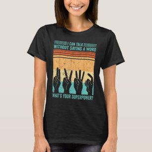 Camiseta Sinal de Orgulho Surdo ASL pode falar sem Sayi