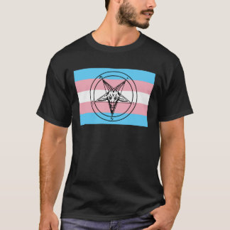 Camiseta Sinal de Orgulho Trans do Baphomet