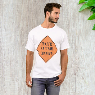 Camiseta Sinal de Padrão de Tráfego Alterado