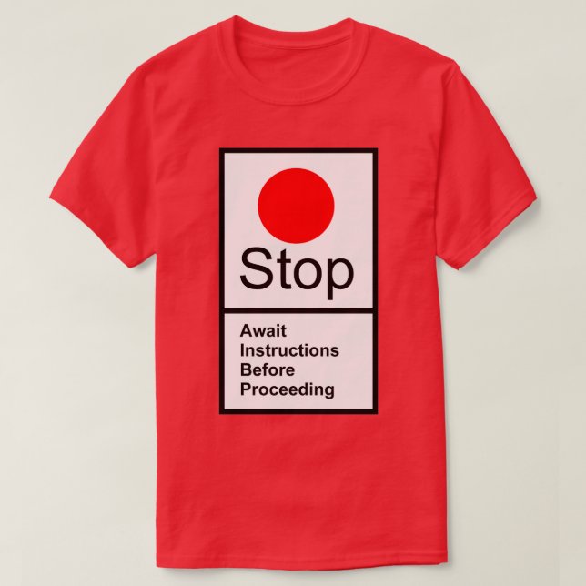 CAMISETA SINAL DE PARADA DE FERRO BRITÂNICO (Frente do Design)