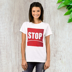 Camiseta Sinal de Parada Vermelho Negrito
