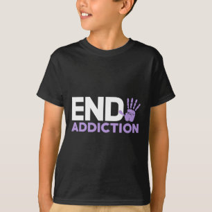 Camiseta Sinal de paragem do Vício final de sensibilização 
