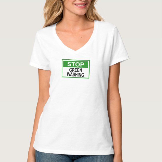 Camiseta Sinal de Parar Greenwashing (Frente)