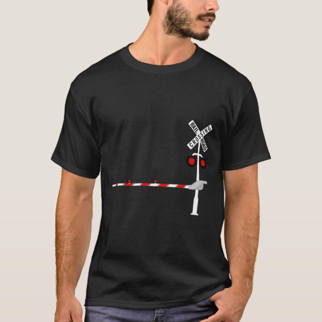 Camiseta Sinal de Passagem de Caminho-de-Ferro Sinal de Ven (Frente)