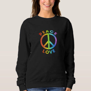 Camiseta Sinal de Paz Amor Rainbow 60s 70s Hippie Flower Ch