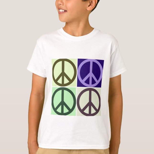 Camiseta Sinal de Paz - Arte Pop (Frente)