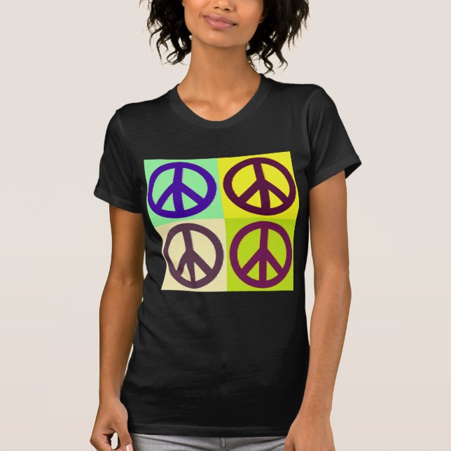 Camiseta Sinal de Paz - Arte Pop (Frente)