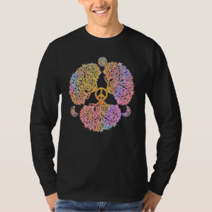 Camiseta Sinal de paz Árvore 60 da década de 70 Hippie Life
