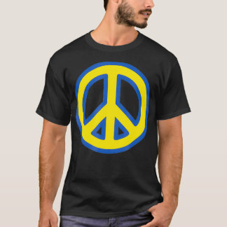Camiseta SINAL DE PAZ Azul e amarelo Ucraniano Solidariedad