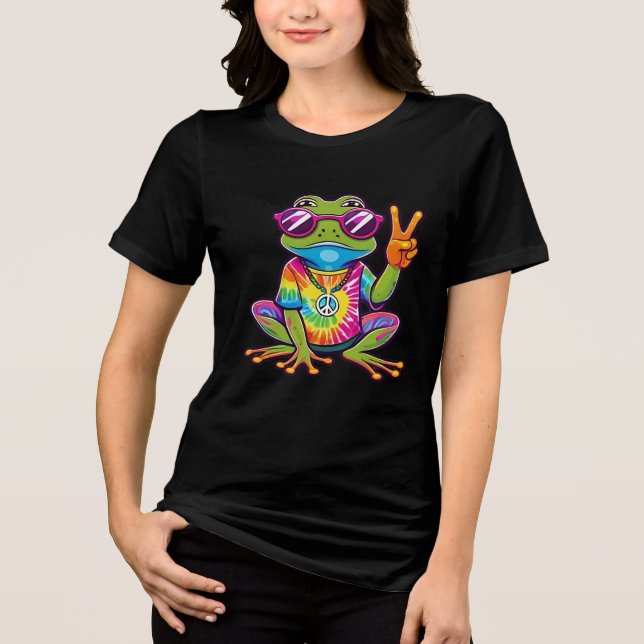 Camiseta Sinal de Paz Boho Hippie 60 70 (Frente)