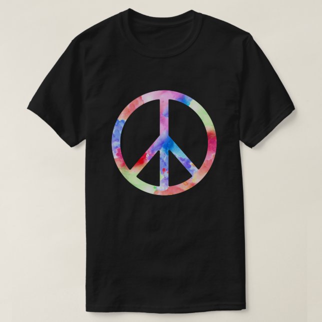 Camiseta Sinal de Paz Colorido (Frente do Design)