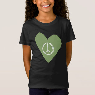 Camiseta Sinal de Paz Coração