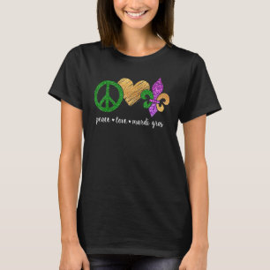 Camiseta Sinal de Paz Coração Fleur De Lys Hippie Mães de A