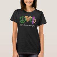 Sinal de Paz Coração Fleur De Lys Hippie Mães de A