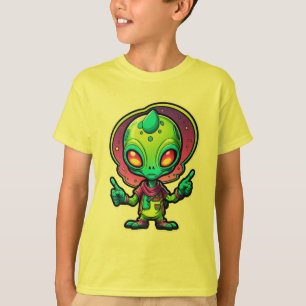 Camiseta Sinal de paz da Alienígena Funky
