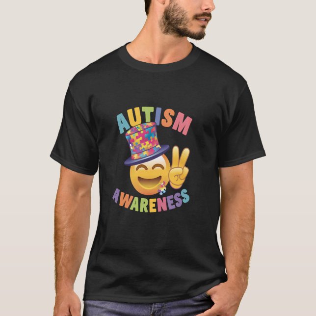 Camiseta Sinal de Paz da Conscientização do Autismo (Frente)