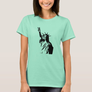 Camiseta Sinal de paz da estátua da liberdade