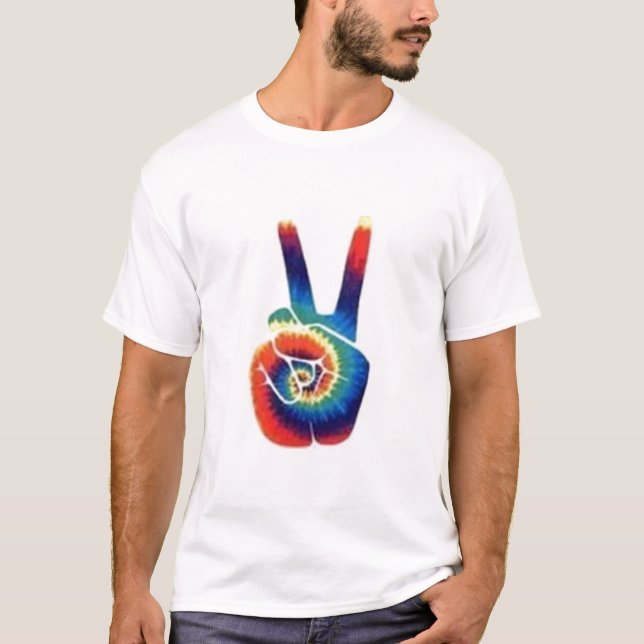 Camiseta Sinal de paz da Laço-Tintura (Frente)