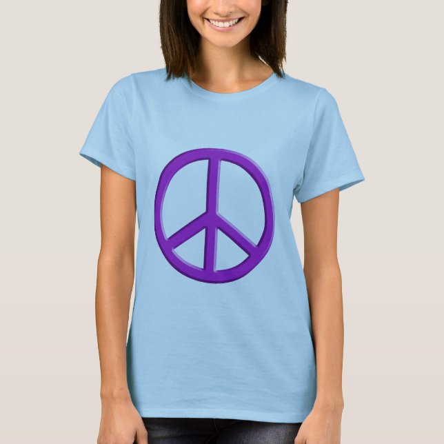 Camiseta Sinal de paz da lavanda (Frente)