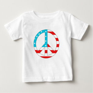 Camiseta Sinal de Paz de Bandeira Americana