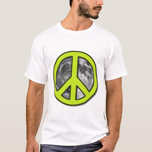 Camiseta Sinal de Paz de Lua Verde (Frente)