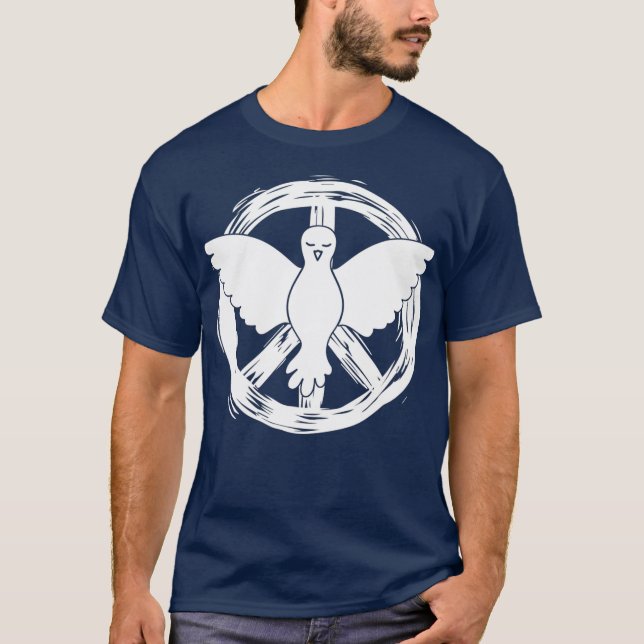 Camiseta Sinal de paz de pomba (Frente)