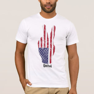 Camiseta Sinal de Paz de Sinalizador dos EUA