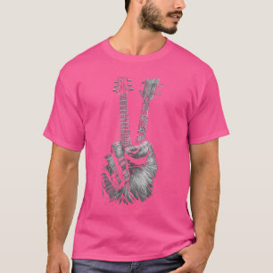 Camiseta Sinal de Paz de Violão Sinal de Paz de Mão Sinal E