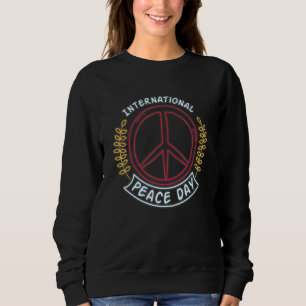 Camiseta Sinal de Paz do Dia Internacional da Paz Neon Para