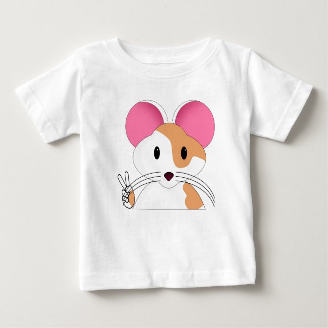 Camiseta Sinal de paz do hamster (Frente)