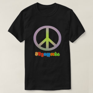 Camiseta Sinal de paz e texto georgiano მ შ ვ ი დ ო ბ ა