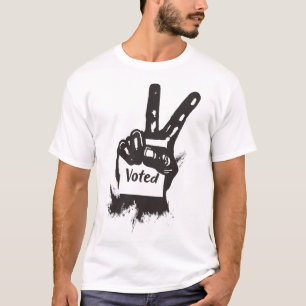 Camiseta Sinal de Paz Eu Votei Harris WAlzheimer Trum