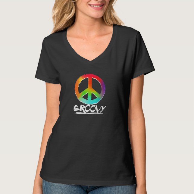 Camiseta Sinal de paz Groovy (Frente)