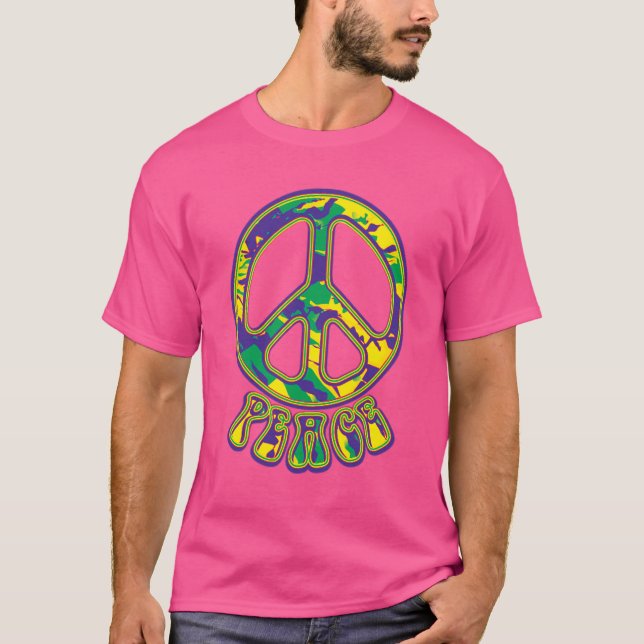 Camiseta Sinal de Paz Hippie (Frente)