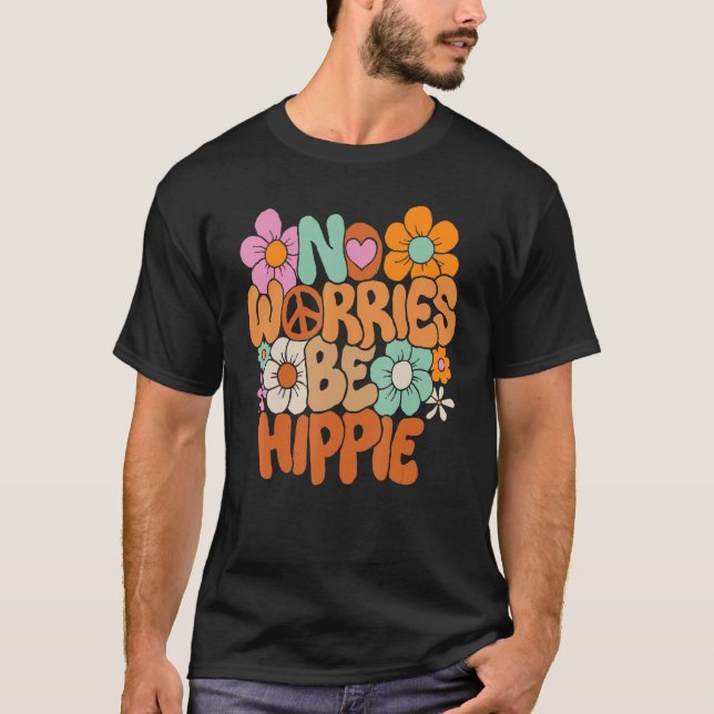 Camiseta Sinal de Paz Hippie Retro 60s 70s Vint (Frente)