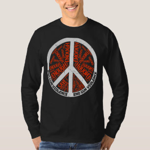 Camiseta Sinal de Paz Laranja Suficiente Vista Violência de