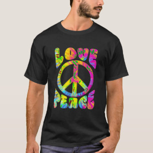 Camiseta Sinal de Paz Love 60S 70S Tie Dye Peace Hippie