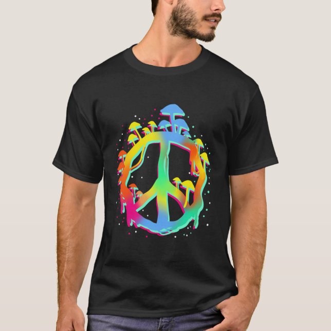 Camiseta Sinal de Paz Mágico para Cogumelos (Frente)